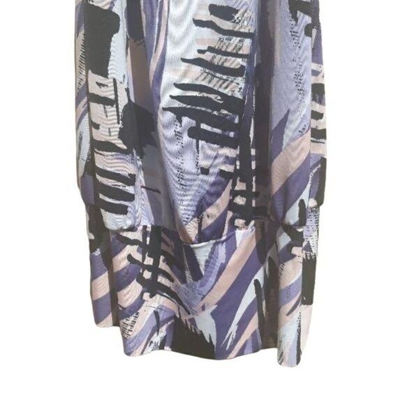 Vtg 80's Dress Open Racerback‎ Tank Graffiti Slip Overall Splatter Purple Sz S - Picture 6 of 7